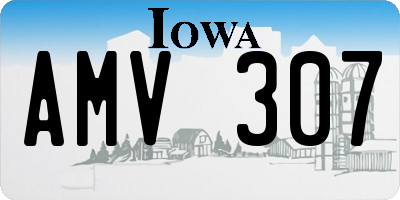 IA license plate AMV307