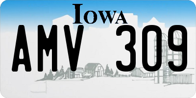 IA license plate AMV309