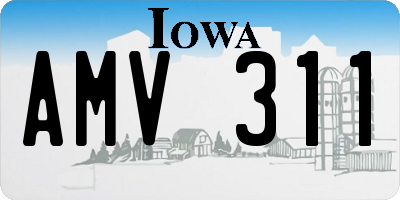 IA license plate AMV311