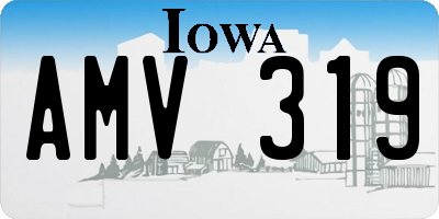 IA license plate AMV319