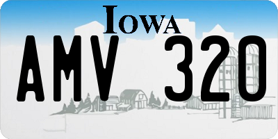 IA license plate AMV320