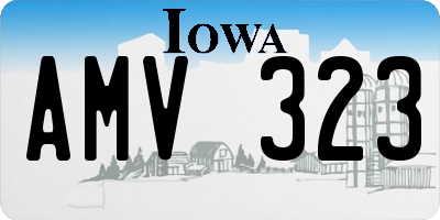 IA license plate AMV323