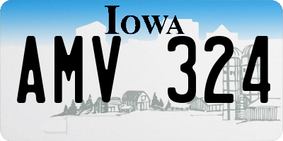 IA license plate AMV324