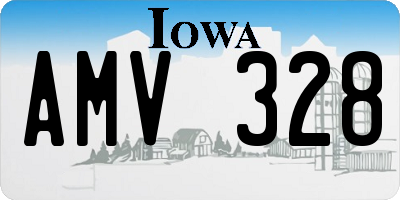 IA license plate AMV328