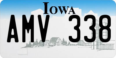 IA license plate AMV338