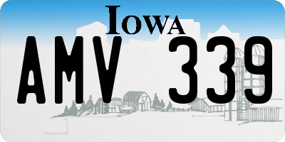 IA license plate AMV339