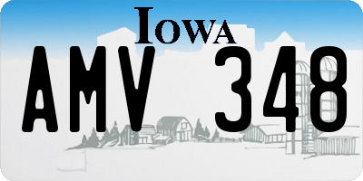 IA license plate AMV348