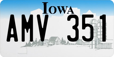 IA license plate AMV351