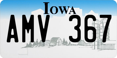 IA license plate AMV367