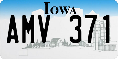 IA license plate AMV371