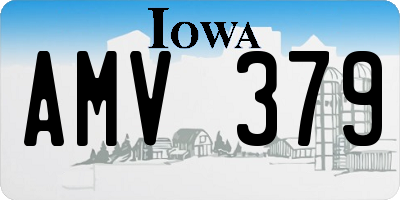 IA license plate AMV379