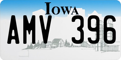 IA license plate AMV396