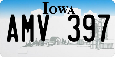 IA license plate AMV397