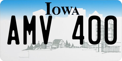 IA license plate AMV400