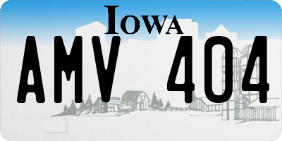 IA license plate AMV404