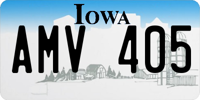 IA license plate AMV405