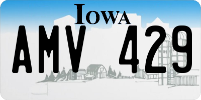 IA license plate AMV429