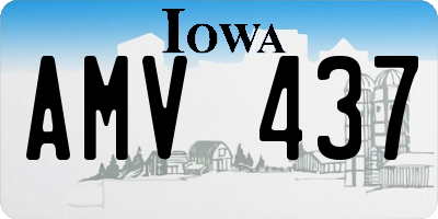 IA license plate AMV437