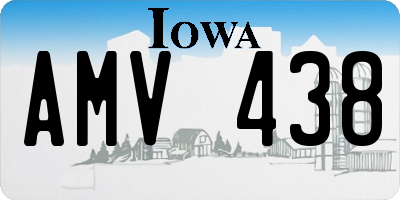 IA license plate AMV438