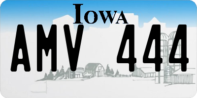 IA license plate AMV444