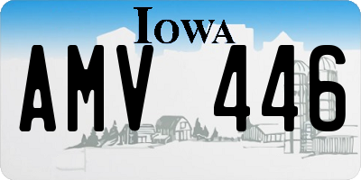 IA license plate AMV446