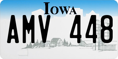 IA license plate AMV448