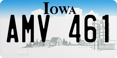 IA license plate AMV461