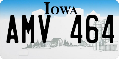 IA license plate AMV464