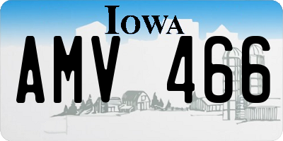 IA license plate AMV466