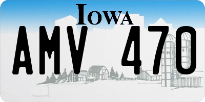IA license plate AMV470