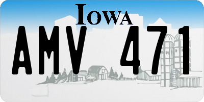 IA license plate AMV471