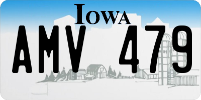 IA license plate AMV479