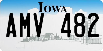 IA license plate AMV482
