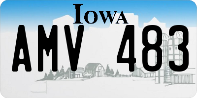 IA license plate AMV483
