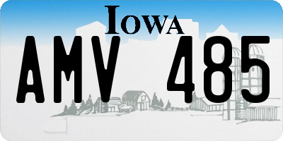 IA license plate AMV485
