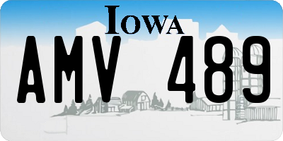 IA license plate AMV489