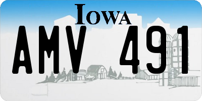 IA license plate AMV491