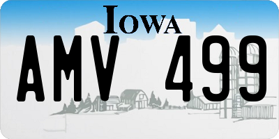 IA license plate AMV499
