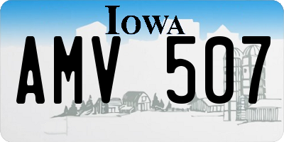 IA license plate AMV507