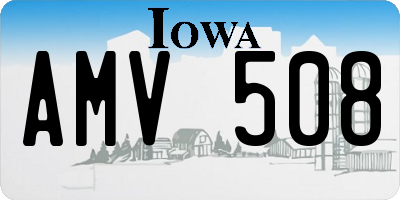 IA license plate AMV508