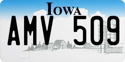 IA license plate AMV509