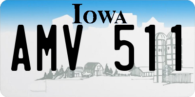 IA license plate AMV511