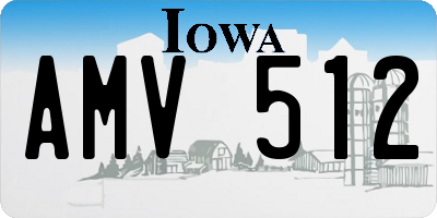 IA license plate AMV512