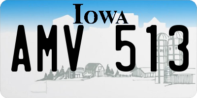 IA license plate AMV513