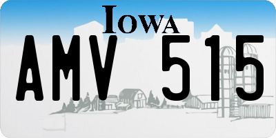 IA license plate AMV515