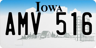 IA license plate AMV516