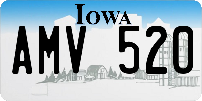 IA license plate AMV520