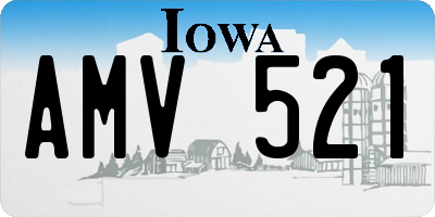 IA license plate AMV521