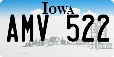 IA license plate AMV522