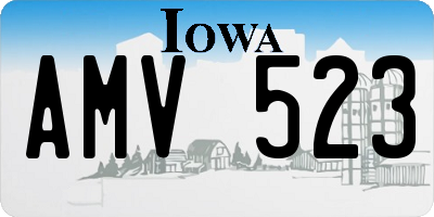 IA license plate AMV523
